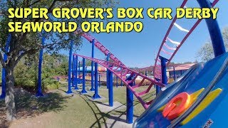 Super Grover's Box Car Derby Roller Coaster POV at SeaWorld Orlando