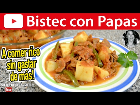 CÓMO HACER BISTEC CON PAPAS | Vicky Receta Facil