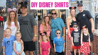 Work With Me! Make DIY Disney Shirts with me! Matching Family Tees using Vinyl and Sublimation