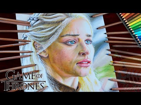 Drawing Daenerys Targaryen - Game of Thrones | khaleesi / lookfishart Video