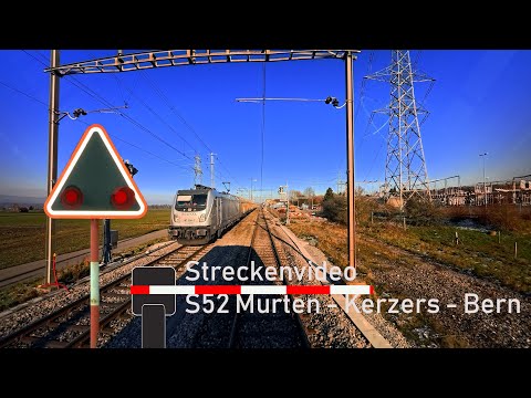 Führerstandsmitfahrt / cab ride S52 Murten - Bern 🚃 BLS RABe525 NINA  ☀️
