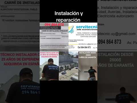 Instalador Aire Acondicionado Santa Lucía del Este 094864873 instalación, venta,Service