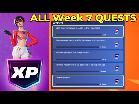 How to EASILY Complete Week 7 Weekly Quests - ALL Stages! #fortnite