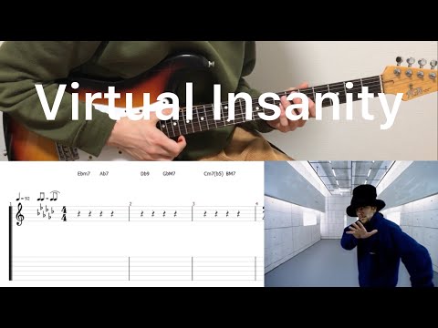 Jamiroquai - Virtual Insanity (guitar cover with tabs & chords)