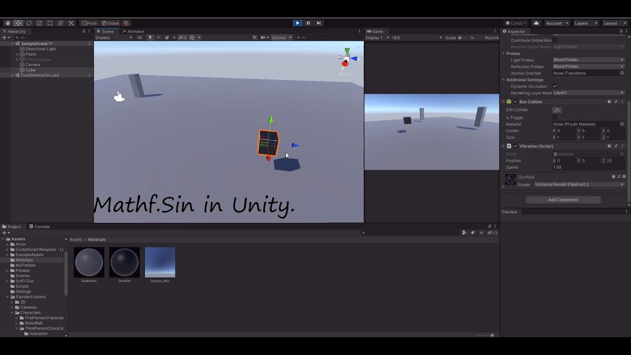 How to use MathfSin in unity. Mathf.Sin in unity3D.