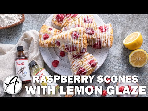 How to make Raspberry Scones with Lemon Glaze | Easy Scones Recipe