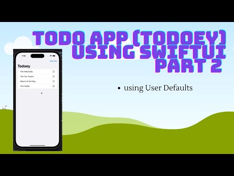 To-Do App (Todoey) in SwiftUI - Part 2 - User Defaults