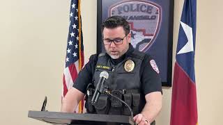 San Angelo Police Chief Travis Griffith gives an update on the Ranch 125 Murder