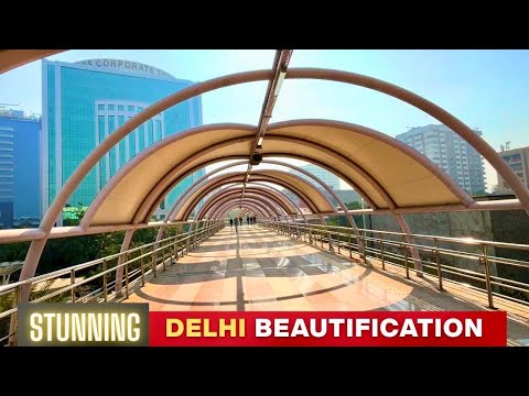 Delhi Beautification Magic ✨ | Stunning Skywalks of Nehru Place & Satya Niketan