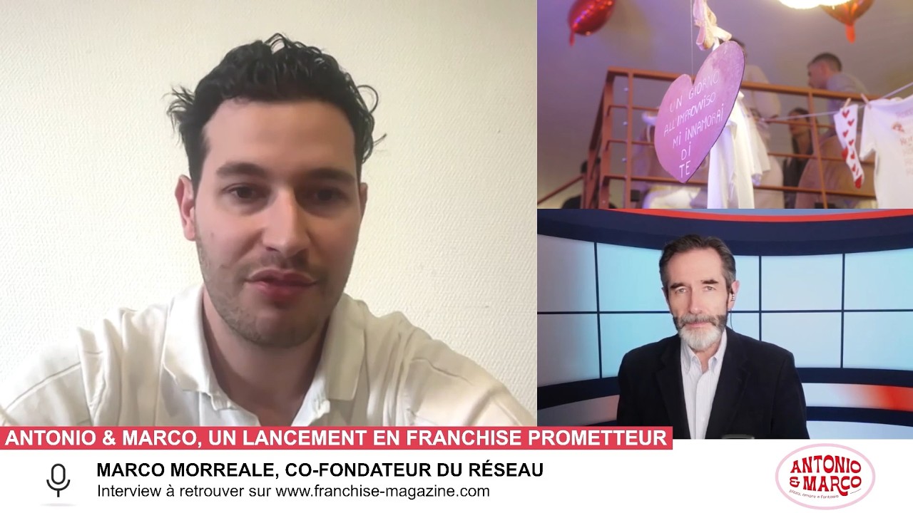 « L’interview vidéo des franchiseurs » Marco Morreale, nous fait découvrir l’enseigne Antonio & Marco