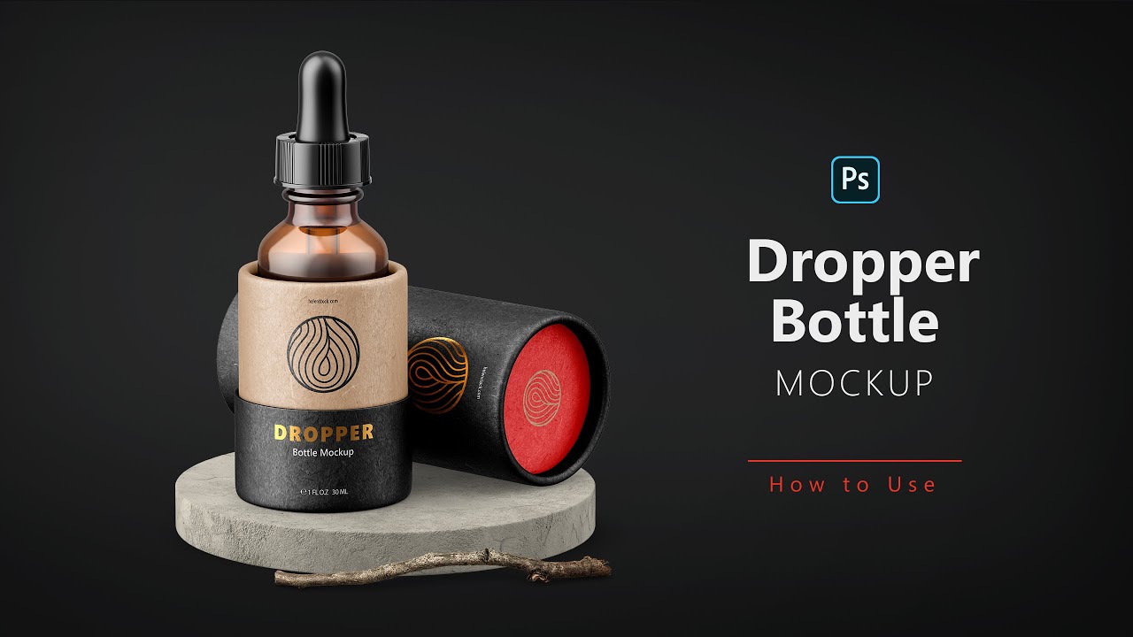 Dropper Bottle with Tube Mockup | How to use in Photoshop