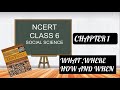 Class 6 History Chapter 1 What Where How And When English NCERT CBSE