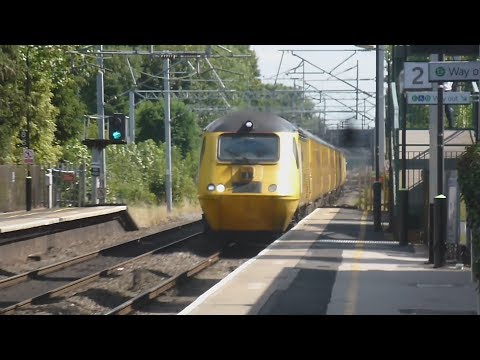 Network Rail NMT HST 'Flying Banana' 43062+43014 passing Marston Green | Thursday 17th August 2017