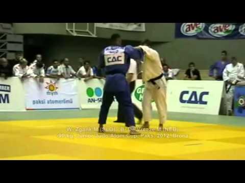 Judo 2012 Paks -90kg W- Zgank M (SLO) - B- De Vreeze M (NED) (Bronz) (IPPON) Junior Atom Cup