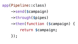 Download the video "Laravel Pipeline or Pipes: Multiple Actions on Object"