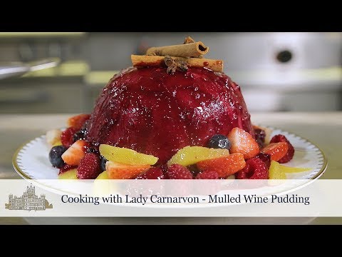 Cooking with Lady Carnarvon - Mulled Wine Pudding
