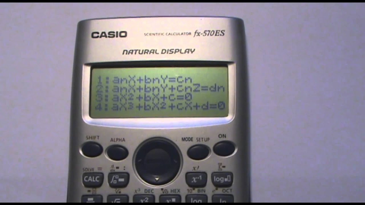 Polinomios con calculadora Casio fx 570 ES