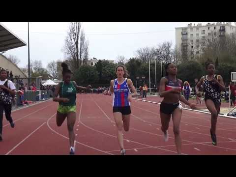 100m TCF - LA FINALE Meeting de l'ASA/ ATHLERUNNING 94 Maison-Alfort  - 08 Avril 2018