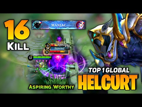 MANIAC! Helcurt Silent Killer [ Top 1 Global Helcurt Best Build ] Aspiring Worthy - Mobile Legends