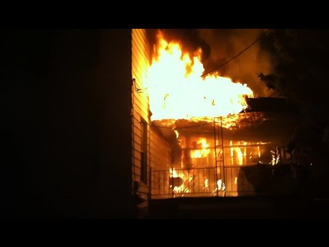 Shamokin Fire Bureau - 4th. Alarm Arson Fire - Sunbury St. - FULL Video