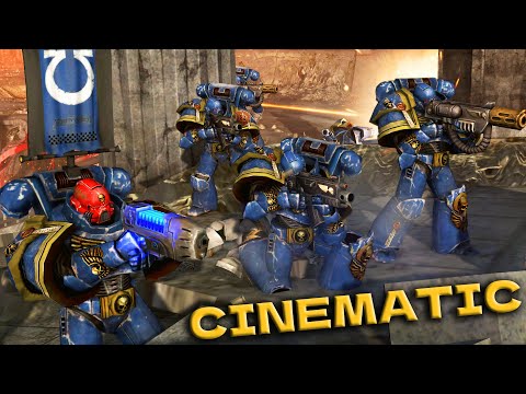 WARHAMMER 40K IMPERIAL CITY DEFENSE - Ultramarines vs Chaos Invasion (4K)