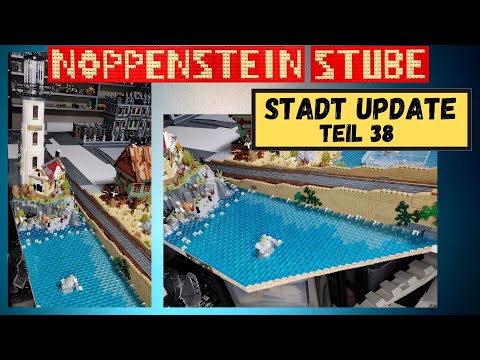 Meine Noppenstein Lego Stadt Teil 38 | Das Wasser am Leuchtturm und wie es weiter geht