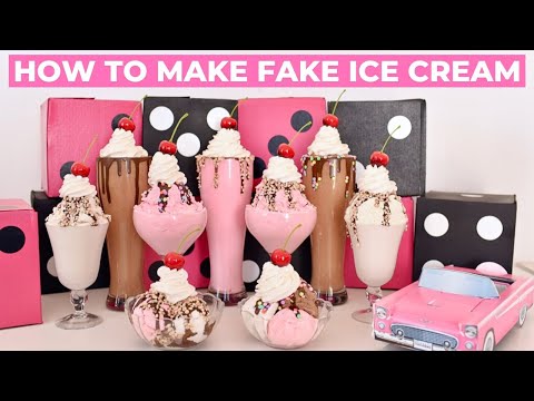 How to Make Fake Ice Cream - Looks SO REAL!!