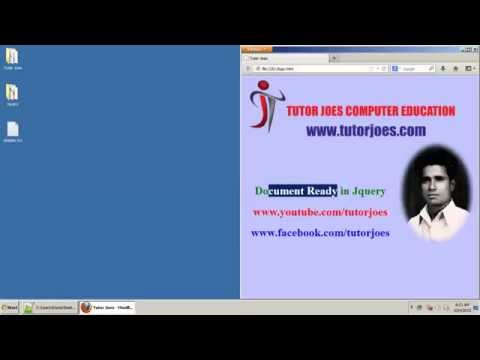 Jquery Tutorial Document Ready Function Part 2