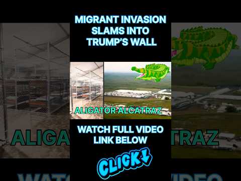 ALIGATOR ALCATRAZ, GUANTANAMO, SALVADOR HELL - WATCH FULL VIDEO 🐊😱🇺🇸 #deportation #trump #shorts