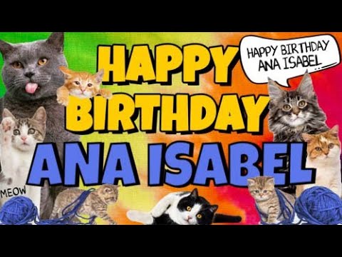 Happy Birthday Ana Isabel! Crazy Cats Say Happy Birthday Ana Isabel (Very Funny)