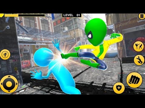 Amazing Stickman Spider Rope Hero Strange Gangster City Rescue Mission Android Gameplay