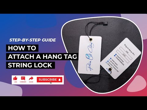 Part of a video titled How to Attach a Hang Tag String Lock Step by Step Guide - YouTube