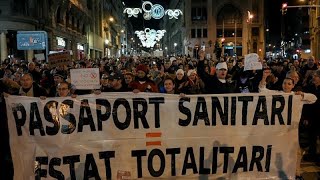 Protestos contra medidas anti-Covid em vários países europeus