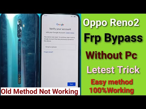 Oppo Reno 2 Frp Bypass Without Pc | Oppo Reno 2 Google Account Lock Reset letest Trick 2022