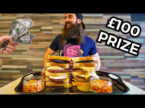WIN £100 IF YOU CAN FINISH THIS SCOTTISH SANDWICH CHALLENGE! | BeardMeatsFood