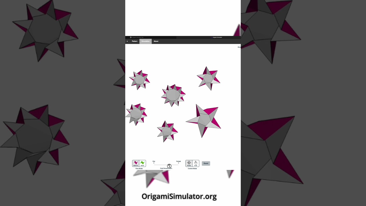 Origami stars, paper folding and simulation