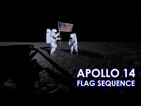 FLAG SEQUENCE - APOLLO 14 -  Correct Speed