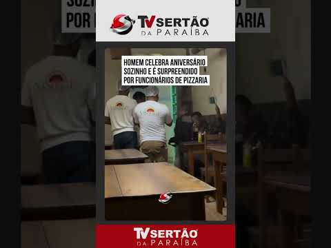 Surpresa emocionante: Funcionários de pizzaria fazem festa para homem que comemorava 50 anos sozinho