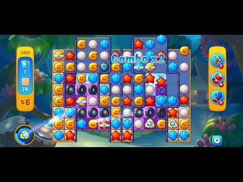 Fishdom level 2421 | ОЧЕНЬ СЛОЖНЫЙ УРОВЕНЬ