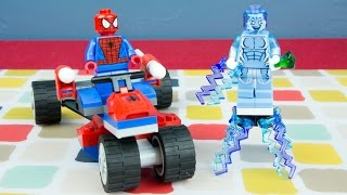 Spiderman Legos Marvel Super Heroes Spider Trike VS Electro Lego Time Lapse