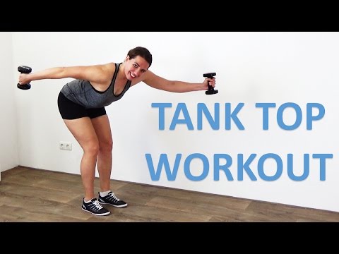 10 Minute Tank Top Arms & Shoulders Workout - Toning Exercises For Tank Tops With Dumbbells