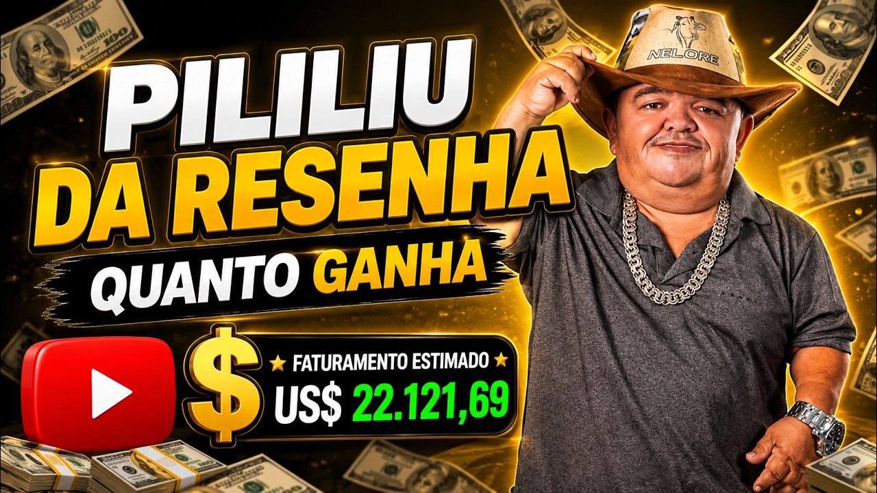 QUANTO GANHA O CANAL DO PILILIU DA RESENHA ? | GANHOS REAIS 2026