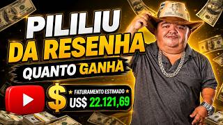 QUANTO GANHA O CANAL DO PILILIU DA RESENHA ? | GANHOS REAIS 2026