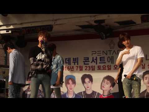 [직캠/Fancam] 160709 펜타곤 홍대 게릴라 콘서트 See You Again cover Pentagon Hongdae Guerilla Concert