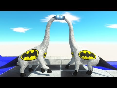 BATMAN BRACHIOSAURUS vs BATMAN BRACHIOSAURUS DEATH RUN - Animal Revolt Battle Simulator