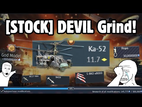 The Most HILARIOUS [STOCK] Grind in War Thunder!🔥(Ka-52) | I WON'T be TOXIC Anymore... (I'm joking)😈