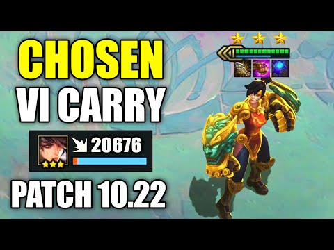 NEW CHOSEN VI ⭐⭐⭐ 3 Star Vi buffed and can carry in patch 10.22 (Teamfight Tactics TFT Set 4)