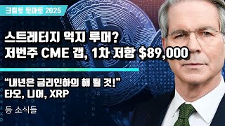  11/24) 스트레터지 억지 루머?저번주 CME 갭, 1차 저항 $89,000 “내년은 금리인하의 해 될 것!”타오, 니어, XRP