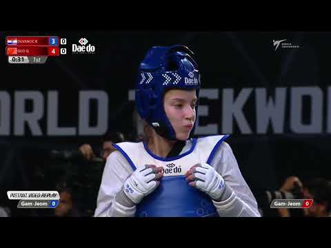 324 W-49kg QF DUVANCIC Bruna CRO 🔵 vs 🔴 GUO Qing CHN I Guadalajara 2022 WT Championships