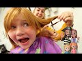 BACK to SCHOOL HAiRCUT!! and Family Cartoon!! shopping with Adley & Niko then Pizza at pirate island